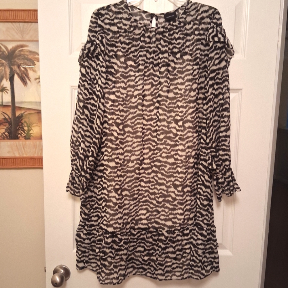 Who What Wear Zebra Print Tunic Dress. Large